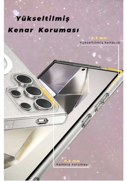 Newface Samsung Galaxy S23 Fe Kılıf Glow Magsafe Kapak - Siyah modelleri