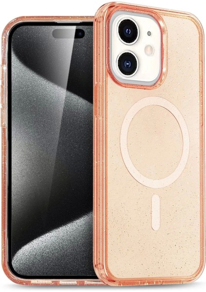 Newface iPhone 11 Kılıf Glow Magsafe Kapak - Turuncu
