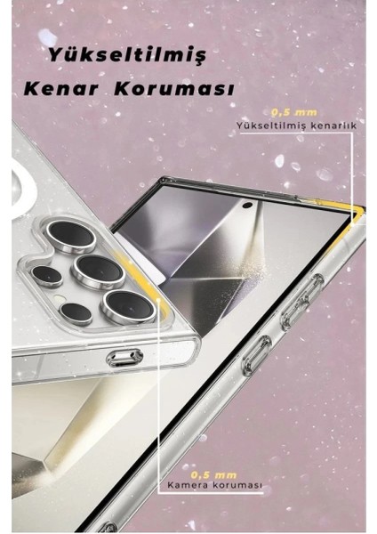 Newface Samsung Galaxy S23 Fe Kılıf Glow Magsafe Kapak - Şeffaf modelleri