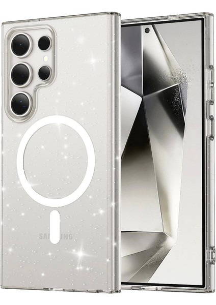 Newface Samsung Galaxy S24 Ultra Kılıf Glow Magsafe Kapak - Şeffaf