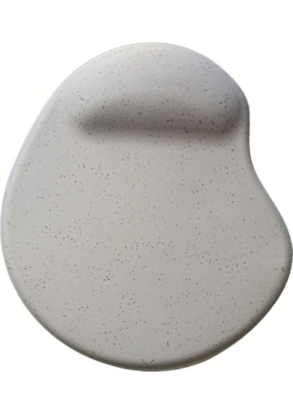 Oval Gri Kum Desen Bilek Destekli Kaymaz Bilgisayar Notebook Mouse Pad-Bileklikli Maus Ped