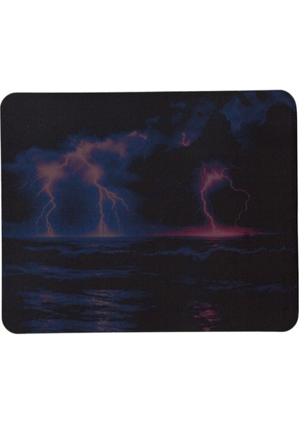 Şimşek Desenli Tip Kaymaz Taban Optik Bilgisayar Notebook Mouse Pad Mauspad 17X 21 cm