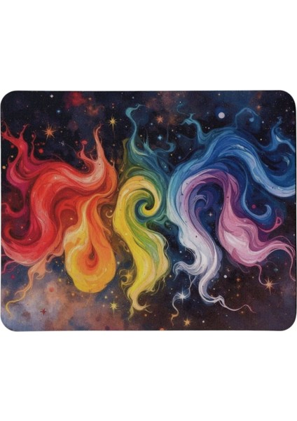 Rengarenk Desenli Tip Kaymaz Taban Optik Bilgisayar Notebook Mouse Pad Mauspad 17X 21 cm