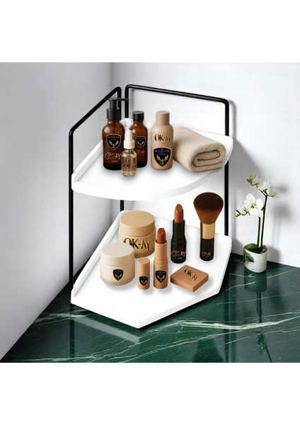 Şık Ahşap ve Çelik Organizer, Mutfak, Banyo, Salon ve Çalışma Alanı Için