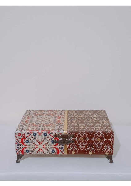 Ahşap Dekoratif, Takı ve Aksesuar Kutusu, 29X18,5X7,5 Cm, Kahverengi