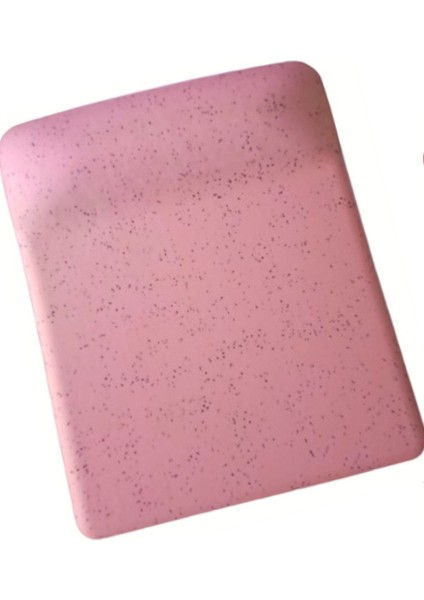 Pembe Renkli Kum Desen Bilek Destekli Kaymaz Taban Bilgisayar Notebook Mouse Pad - Bileklikli Maus Ped