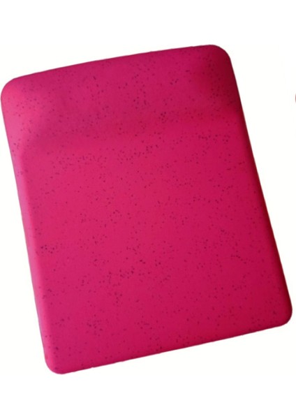 Fuşya Renkli Kum Desen Bilek Destekli Kaymaz Taban Bilgisayar Notebook Mouse Pad - Bileklikli Mauspad