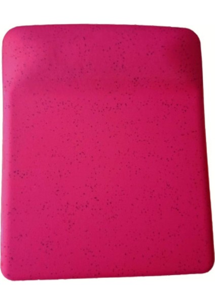 Fuşya Renkli Kum Desen Bilek Destekli Kaymaz Taban Bilgisayar Notebook Mouse Pad - Bileklikli Mauspad