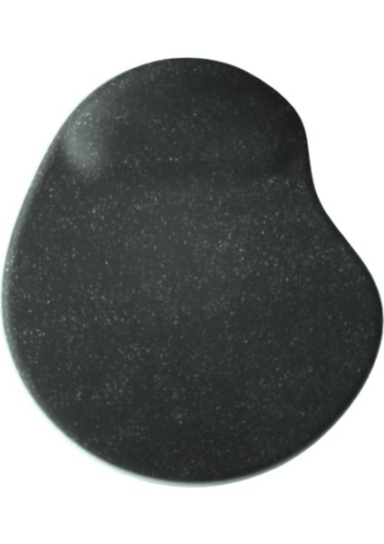Oval Siyah Kum Desen Bilek Destekli Kaymaz Taban Bilgisayar Notebook Mouse Pad - Bileklikli Mauspad