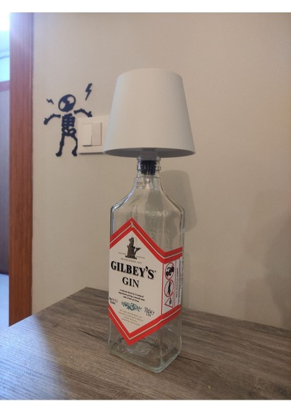 Beyaz 3 Kademeli Dokunmatik Abajur Şişe, Şarjlı ve USB Girişli, Şık ve Özel Tasarım fırsatları