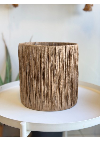 Koyu Hasır Abajur Başlık, 20'lik, Şık ve Doğal Dekorasyon Için Ideal