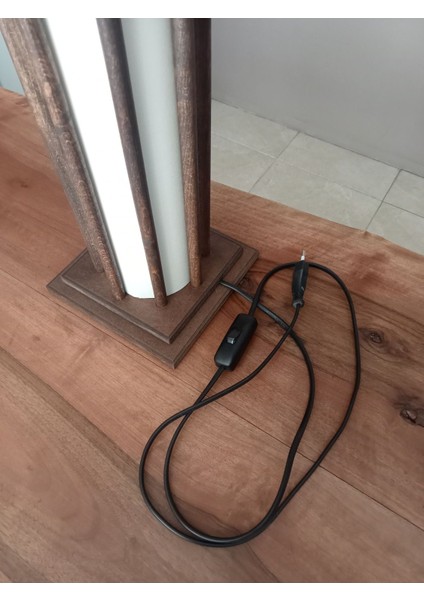 3'lü Ahşap Abajur-Fener-Ceviz, Şık ve Doğal Dekorasyon Parçası indirimleri