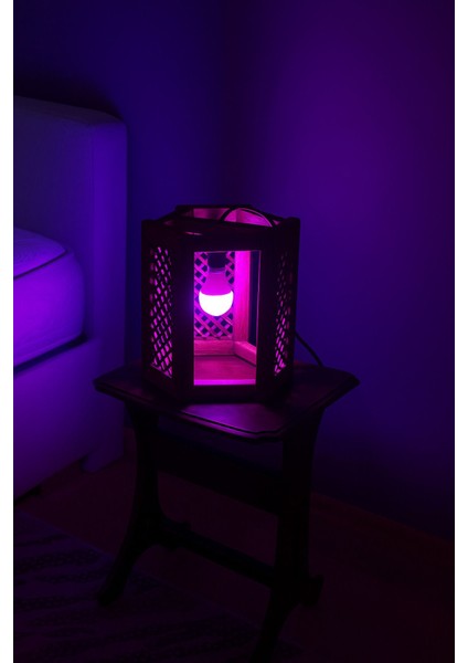 Kahverengi Ahşap Gece Lambası Abajur, Sıcak ve Şık Dekorasyon Için Ideal Seçenektir