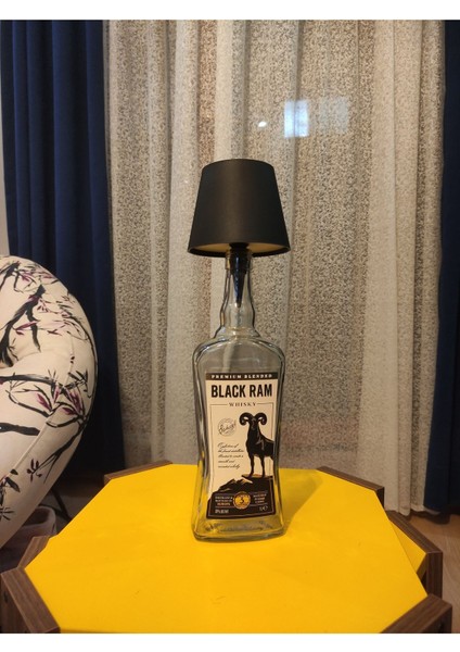 Şık Siyah 3 Kademeli Dokunmatik USB Şarjlı Abajur