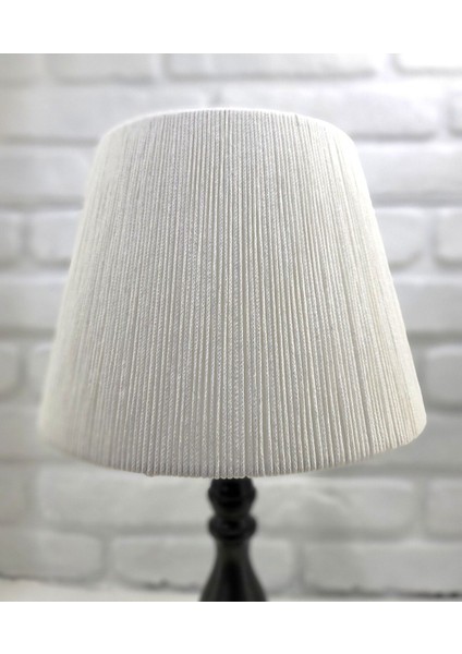 El Yapımı Siyah Rustik Metal Ayaklı Ip ve Kagıt Örme Abajur Masa Lambası fırsatları