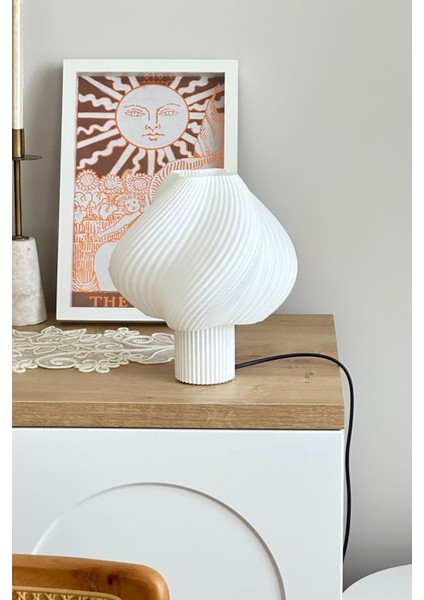 Şık Beyaz Iskandinav Tarzında 25 cm Abajur, Modern Aydınlatma Parçası fiyatları