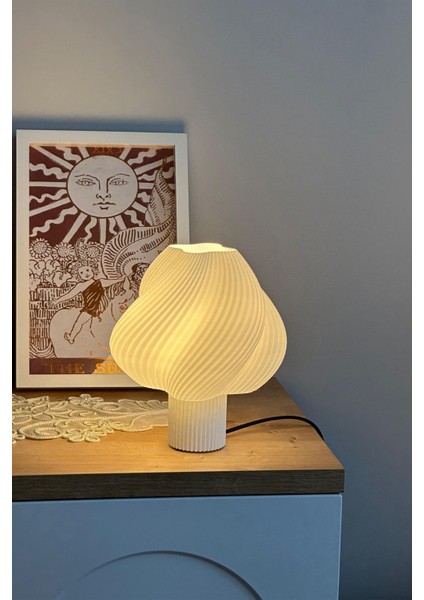 Şık Beyaz Iskandinav Tarzında 25 cm Abajur, Modern Aydınlatma Parçası modelleri