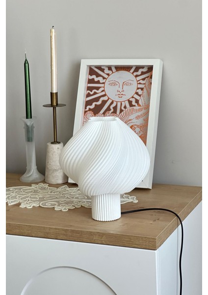 Şık Beyaz Iskandinav Tarzında 25 cm Abajur, Modern Aydınlatma Parçası fırsatları