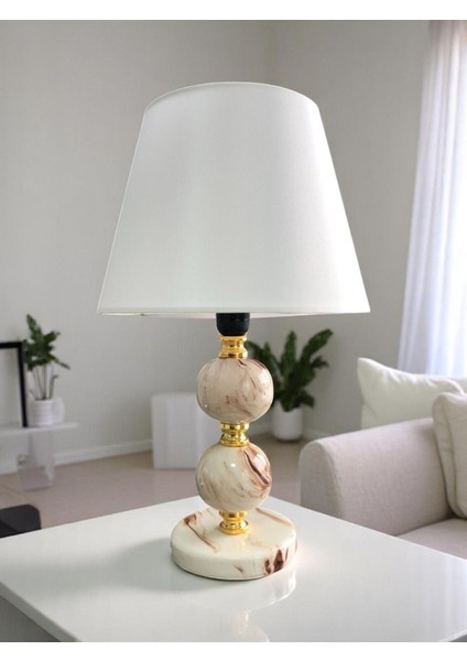 Seramik Abajur Aydınlatma, Toplu, Kahverengi, Beyaz, Gold, Şapka, Modern Dekor