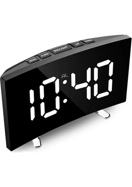 Beyaz LED Ayna Saat, Alarm, Takvim, Usb, Dijital Masa Saati fiyatları