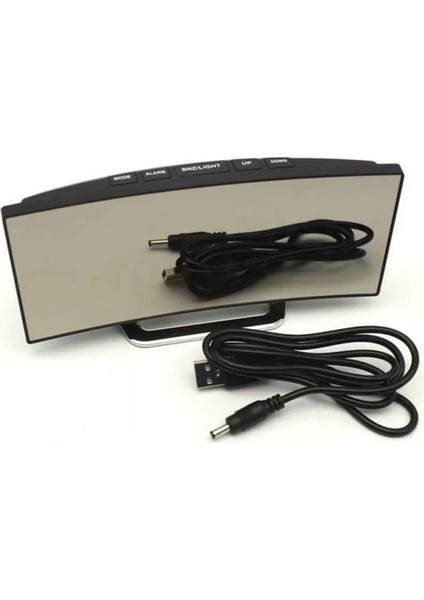 Beyaz LED Ayna Saat, Alarm, Takvim, Usb, Dijital Masa Saati indirimleri
