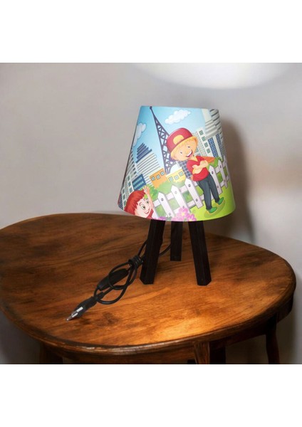 Çocuk Odası Çok Renkli Masa Üstü Abajur, Renkli ve Şık Tasarım modelleri