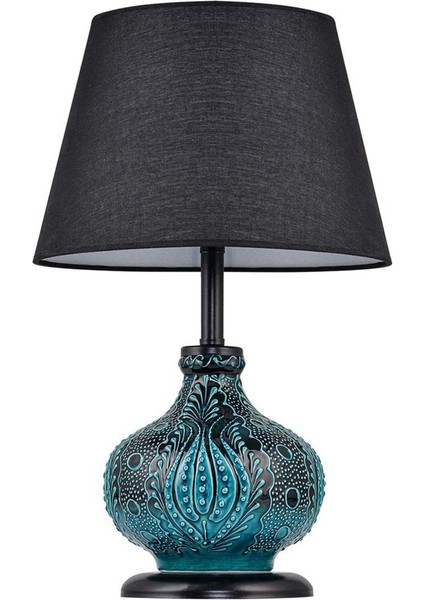 Renkli Çini Detaylı Seramik Abajur, Şık ve Modern Tasarım fiyatları