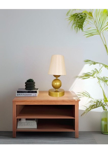 Şık Eskitme Gold Kasa Masa Lambası, Modern ve Şık Tasarım