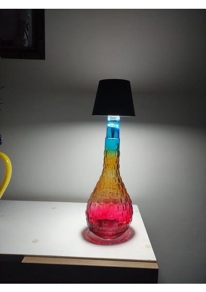 Renkli El Boyası Abajur, Dokunmatik, USB Şarjlı, Çok Renkli, Şapka Tasarımı indirimleri