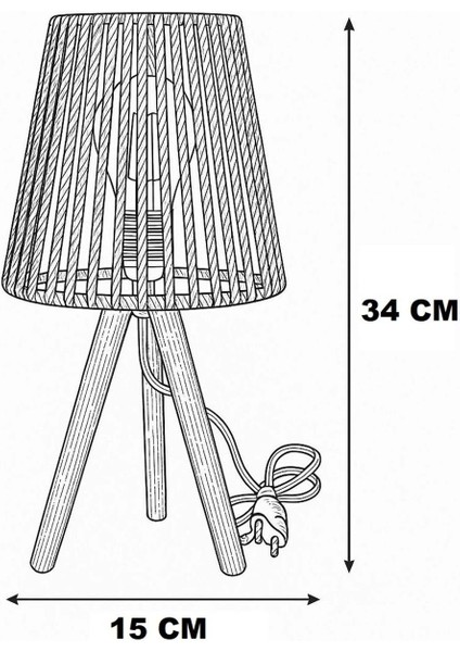 Pembe Mini Ahşap Abajur, Şık ve Zarif Dekorasyon Ürünü modelleri