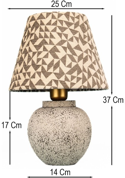 El Yapımı Seramik Abajur, Şık ve Doğal Dekoratif Aydınlatma, Gri Renk Seçeneği fiyatları