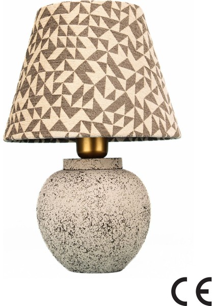 El Yapımı Seramik Abajur, Şık ve Doğal Dekoratif Aydınlatma, Gri Renk Seçeneği modelleri