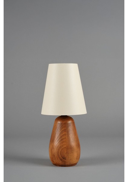 Doğal Ahşap Abajur, Şık ve Zarif Tasarım, 16X16X35 Cm, Sıcak Işık Atmosferi