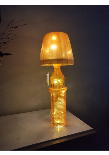 Turuncu Kız Kulesi Cam Şişe Abajur, LED Gece Lambası, Sıcak ve Şık Aydınlatma fırsatları