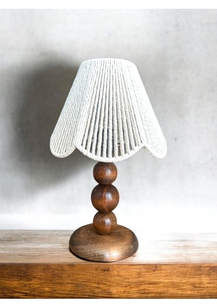 El Yapımı Bohem Ahşap Ayaklı Rustik Abajur, Yatak Odası ve Salon Dekoru fiyatları