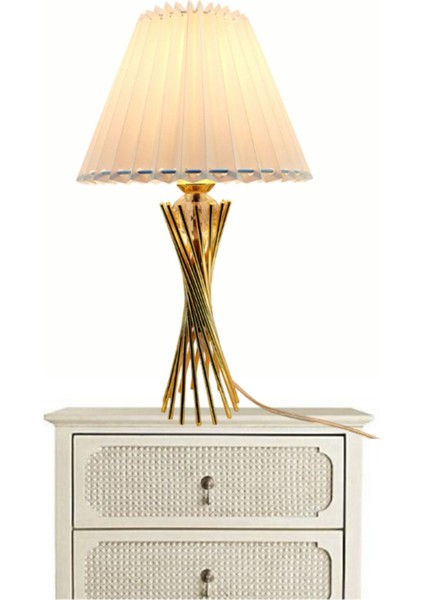 Krem Renkli Kristal Camlı Metal Ayaklı Toplu Abajur, Şık ve Şeffaf Tasarım fiyatları