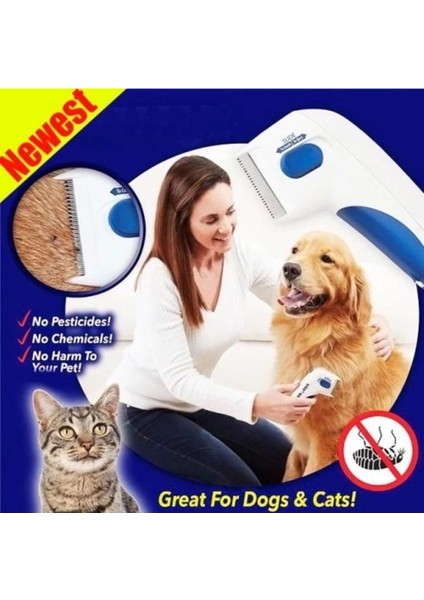Çok Renkli Pilli Pire Tarak Kedi ve Köpekler Için Temizlik Aleti fırsatları