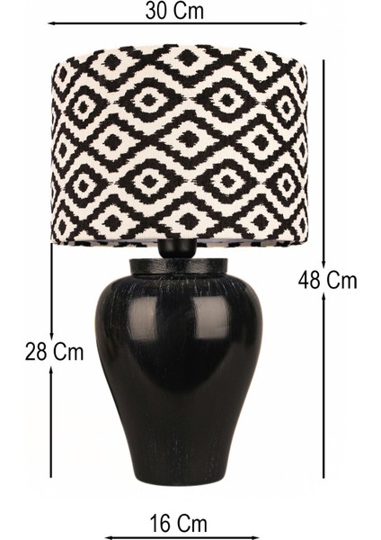 Şık Siyah El Yapımı Seramik Abajur, Dekoratif Işıklandırma Öğesi fiyatları