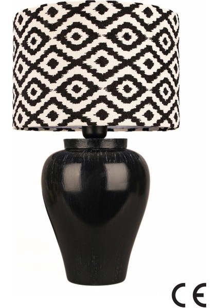 Şık Siyah El Yapımı Seramik Abajur, Dekoratif Işıklandırma Öğesi modelleri