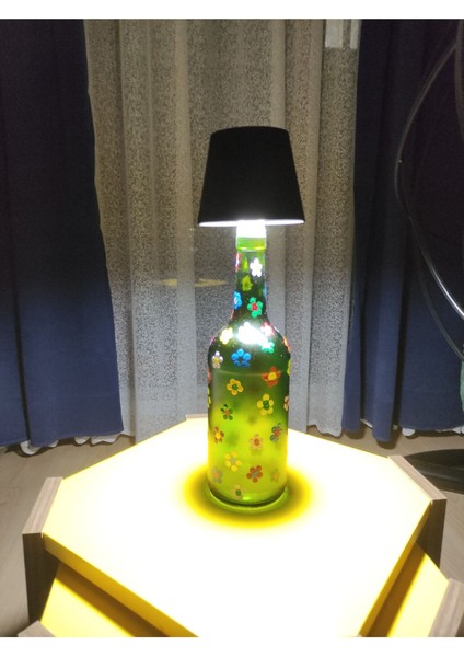 Renkli El Boyama Dekoratif 3 Fonksiyonlu Şarjlı USB Abajur