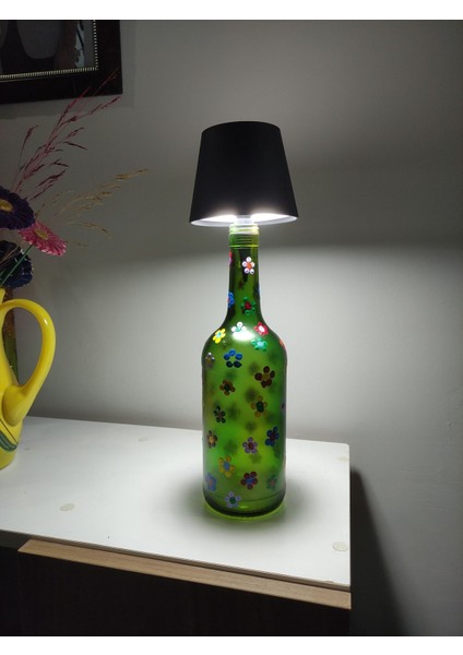 Renkli El Boyama Dekoratif 3 Fonksiyonlu Şarjlı USB Abajur