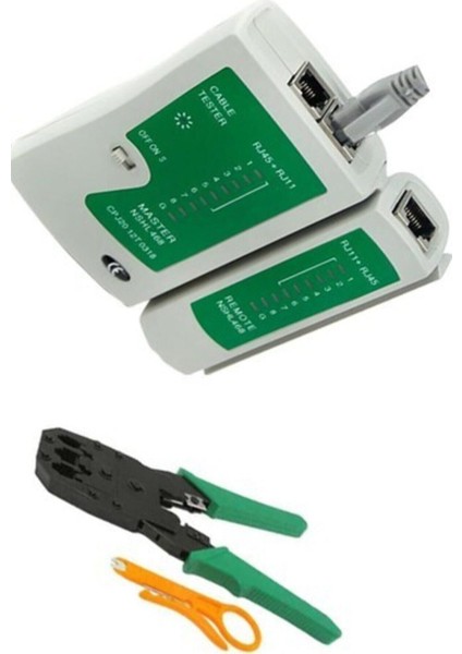 Telefon ve Data Kablosu Sıkma Çakma Pensesi, Test Cihazı, RJ45 RJ11 Rj9