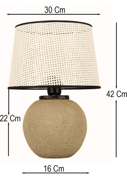 El Yapımı Dekoratif Seramik Abajur, Gri Tonlarda Zarif ve Şık Tasarım fiyatları