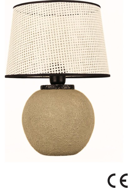 El Yapımı Dekoratif Seramik Abajur, Gri Tonlarda Zarif ve Şık Tasarım modelleri