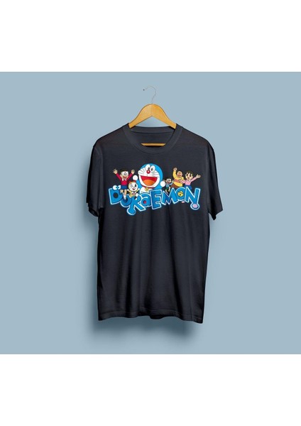 Oversize Doraemon Tasarım Unisex T-Shirt