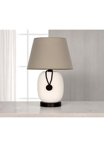 Bej Seramik Abajur, Şık ve Modern Dekorasyon Için Ideal Seçim