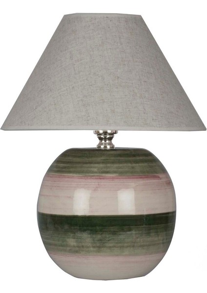 Yeşil Palm Seramik Abajur, Şık ve Doğal Dekorasyon Için Ideal Seçim