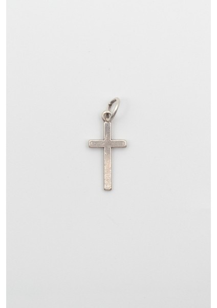 Minimalist Haç Kolye Ucu - Antik Gümüş Kaplama