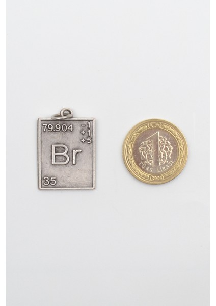 Breaking Bad Br (Brom) Element Kolye Ucu - Antik Gümüş Kaplama fiyatları