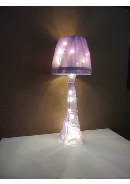 Mor Renkli Cam Şişe Abajur, Gece ve Aydınlatma Için Şık Dekoratif Lamba modelleri